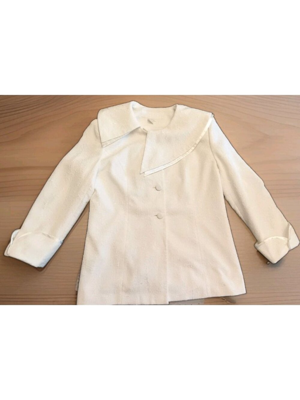 Devine Whites Elegant  Formal Wedding Jacket Blazer White Suit Size 16